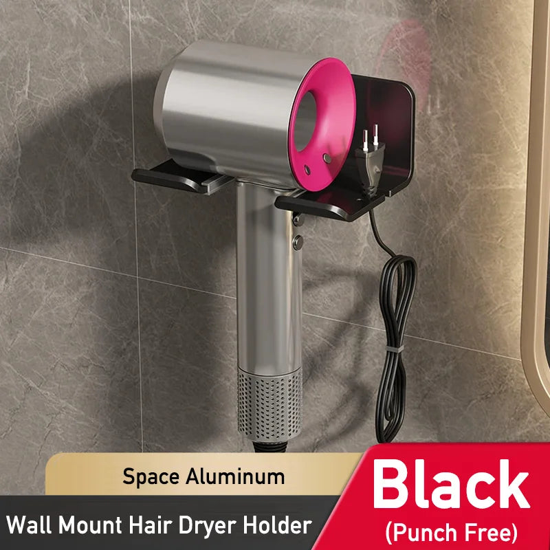 séchoir cheveux adhésif mural violet doré gris moderne aluminium laqué