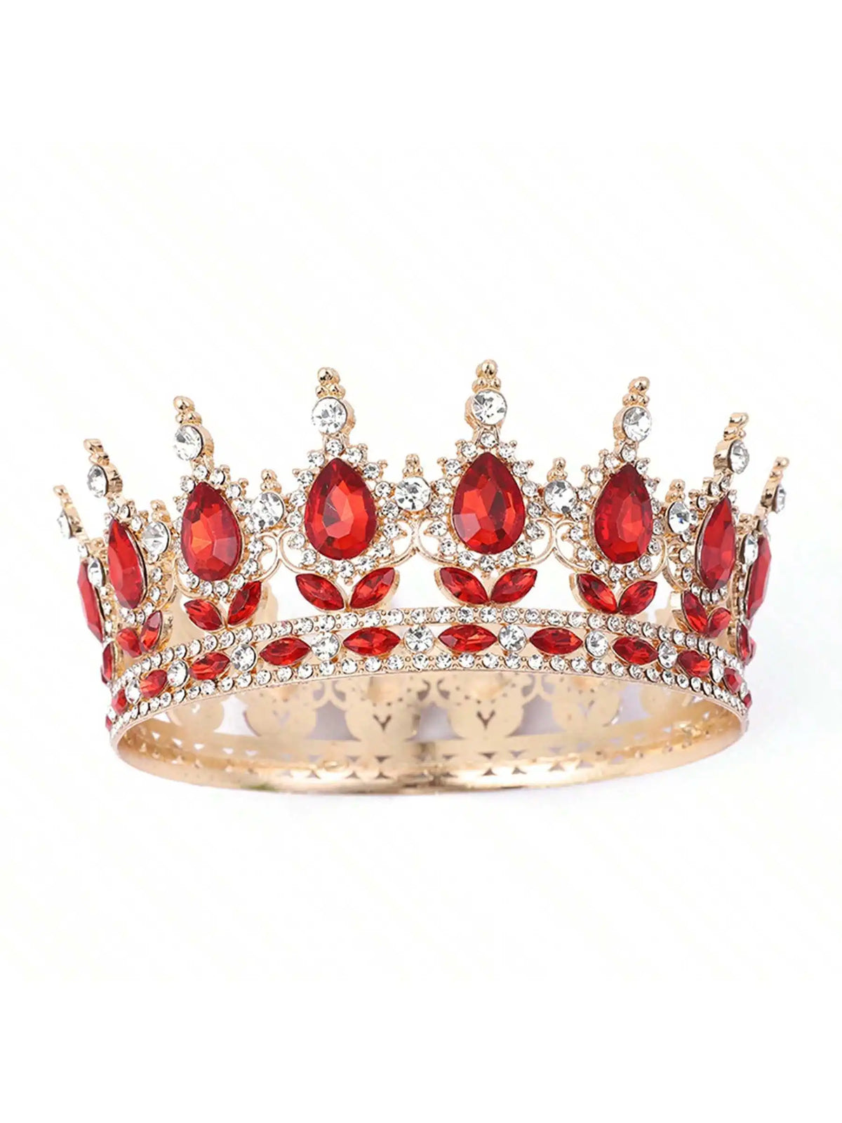 décoration gâteau couronne strass or rouge rose bleu vert violet classique acrylique mariage anniversaire