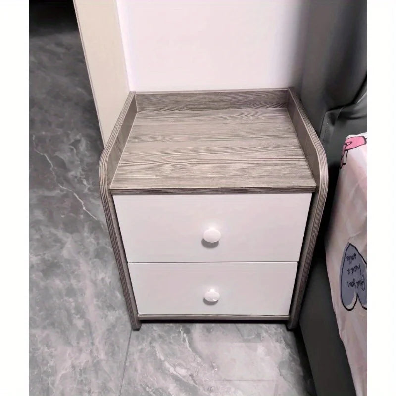 meuble chambre coucher moderne deux tiroirs bois gris blanc minimalistetable nuitcommodechevetappréciablesauvage