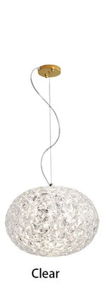 Suspension lumineuse moderne transparente réflecteur géométrique 250mm 300mm 450mm lumière chaude lumière blanche