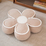 coussin sol fleurs orange rose beige blanc moderne confortable 50cm