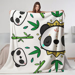 Housse de couette en flanelle Panda Mandala douce sur un lit