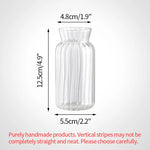 vases transparents moderne rayures verticales fleurs artificielles minimaliste verre deco table salon