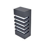 applique murale moderne led étanche noir lignes horizontales lumineuses fixations invisibles aluminium