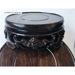 socle bois noir sculpté support présentation traditionnel vase décoration intérieure
