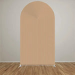 rideau arqué beige rayures verticales moderne mariage anniversaire durable lavable gestion facile
