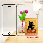 cadre photo chat noir verre vin fromage doré tableau artiste erotique chambre decoration erotique