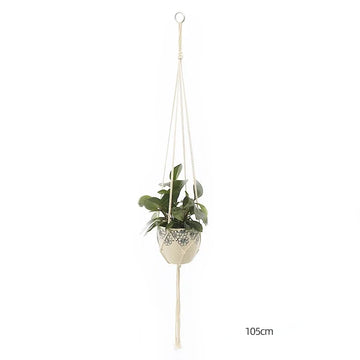 support plante suspendue macramé blanc cassé boho pot fleurs décoration balcon intérieur jardin