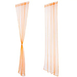 rideaux voilage couleur orange vert blanc decoratif translucide tringle maison moderne