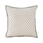housse coussin décoratif contemporain beige noir gris motifs géométriques polyester coton