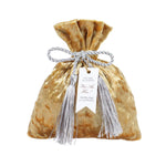 sac bonbons velours rouge rose bleu gris doré classique pompons ruban noué