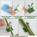 fixateur mural plantes adhésif plastique vert simple moderne support plante colles