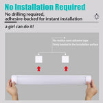 tube led blanc moderne adhésif 60cm câble 1.8m vis fixation 220v 2700k 6500k