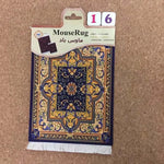 tapis souris persan ornements floraux bleu rouge beige antidérapant clips miniature