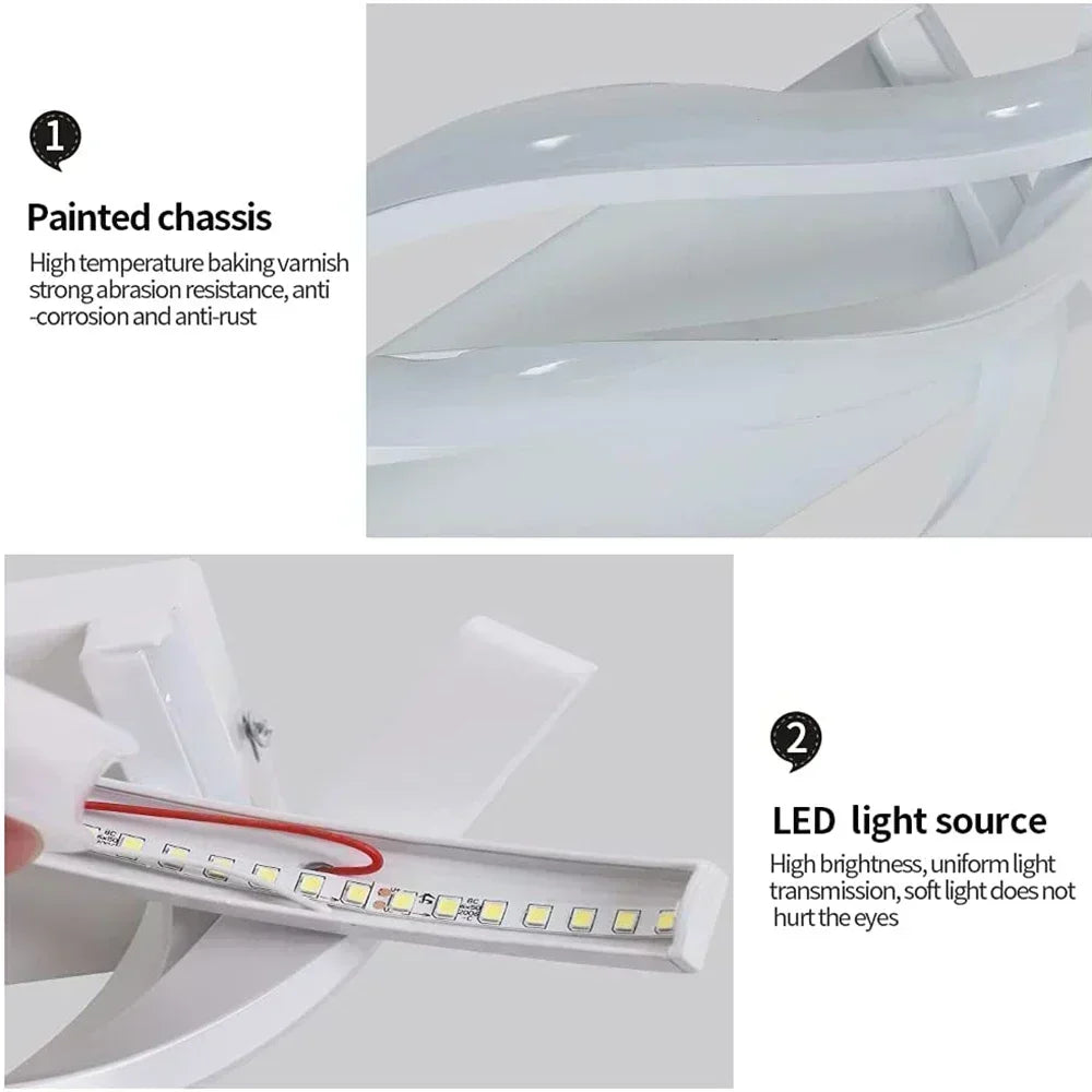 applique murale led blanc ondulé contemporain éclairage intérieur salon chambre coucher