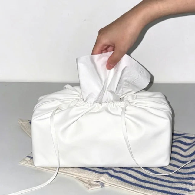 sac mouchoirs moderne élégant satiné bleu gris noir vert olive blanc ruban fixation