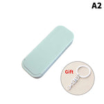 brosse dents portable moderne anneau métallique réutilisable noir blanc gris