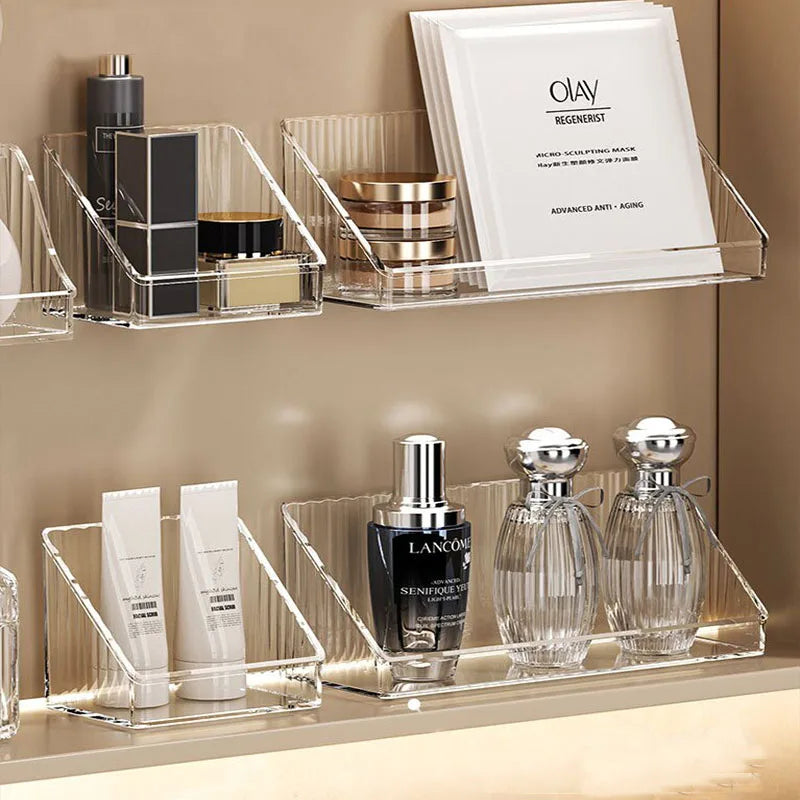 boîtes rangement transparentes modernes minimalistes clips magnétiques miroir cuisine organisation produits cosmétiques