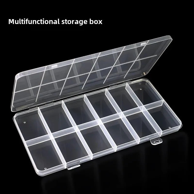 boîte rangement bijoux transparent grands compartiments 28 petits compartiments clips