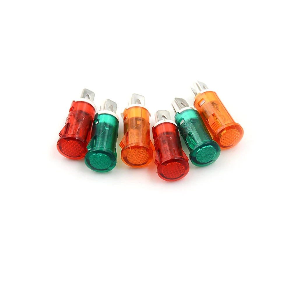 interrupteurs couleur orange vert rouge transparent modernes fixations lumière signalisation
