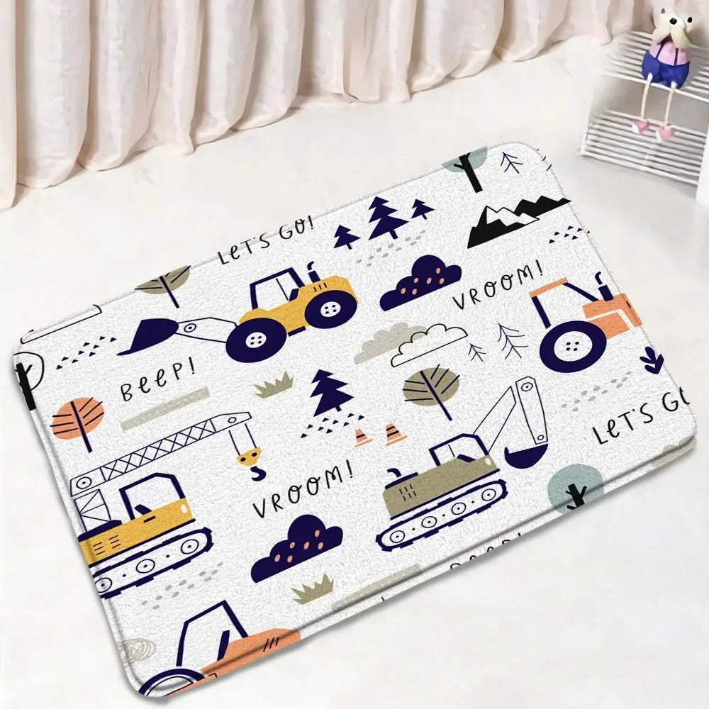 tapis toilette multicolore motifs animaux modernes adhésifs salle bain couvre siège deux sols