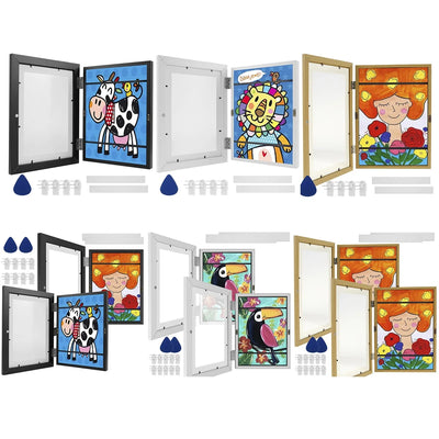 Cadre photo en bois A4 pour enfants - ouverture frontale