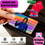 film protection carte bancaire multicolore moderne holographique adhésif