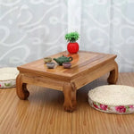 table basse bois naturelle classique minimaliste marron foncé sans fixation