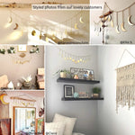 décoration murale phases lune guirlande perlée or bohème chic wall art moderne chambre
