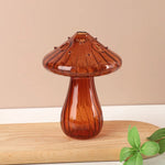 vase champignon transparent moderne rouge vert rose marron jaune