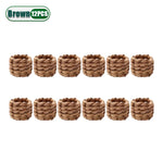 porte serviettes tressés rustiques boho beige marron clair naturels élégants 5cm diamètre set deco