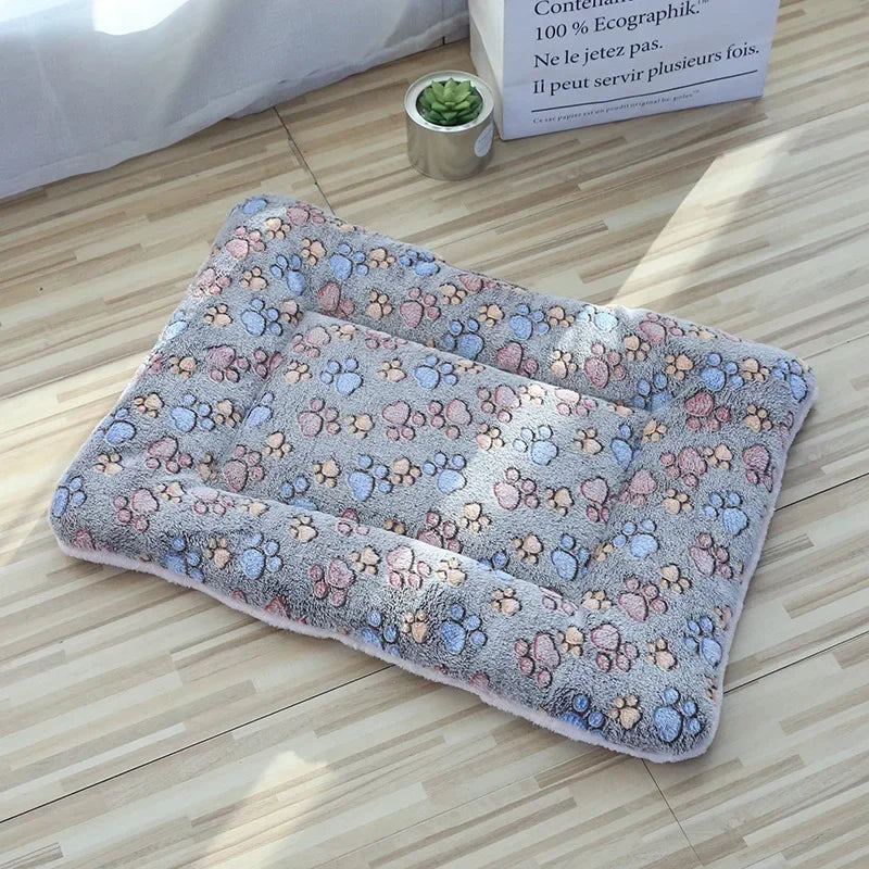 tapis lit doux chat petit chien couverture peluche animaux compagnie confort maison
