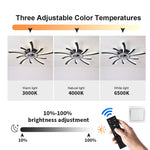 ventilateur led moderne noir blanc rayures horizontales télécommande intérieur lumière aération