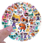 stickers kawaii chats dessins animés couleurs variées cartoon pvc autocollants usage multiple enfants adultes