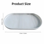 plateau ovale silicone blanc noir rangement cosmétiques bijoux moderne minimaliste