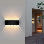 éclairage moderne applique murale led 10w 4lumières chevrons doré noir minimalisteextérieurintérieur