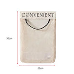 organisateur suspendu sacs rangement toile polyester réutilisable porte mur beige noir blanc minimaliste