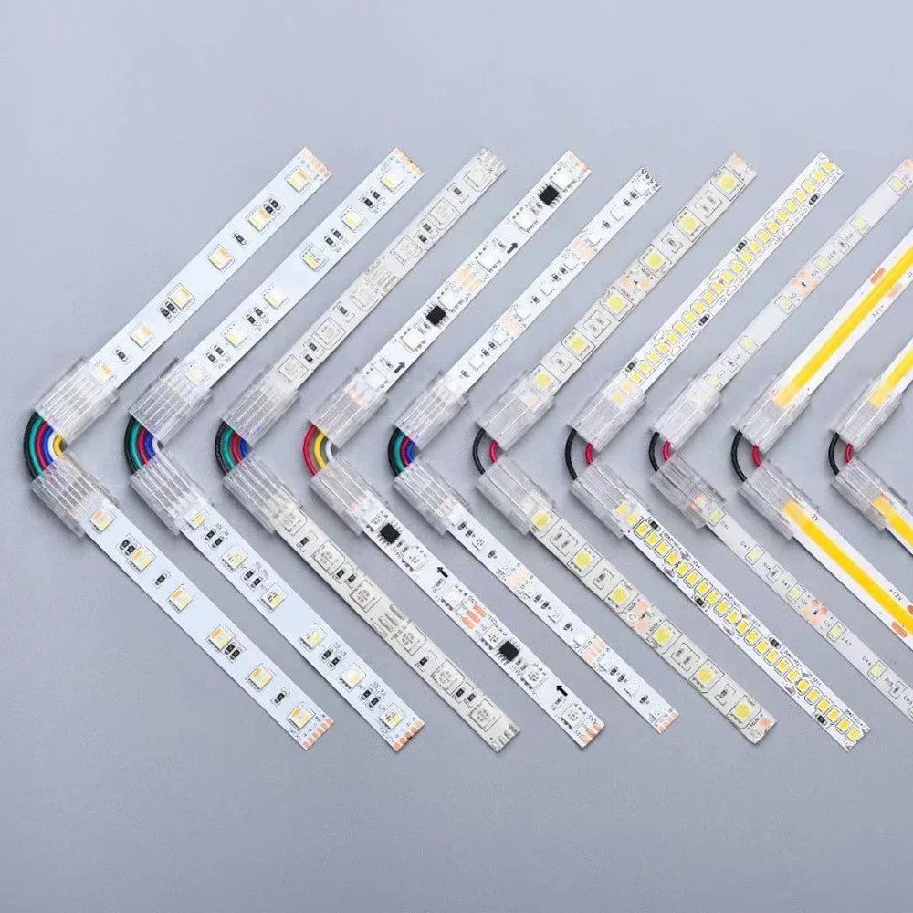 connecteurs led transparents 10mm 8mm 12mm 2pin 3pin 4pin 5pin clips modernes no welding