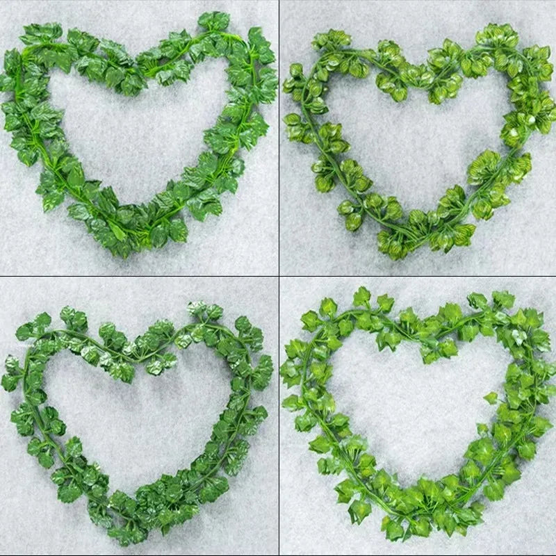 guirlande feuilles artificielles vert vigne naturelle extérieur soie