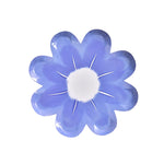 assiettes papier jetables fleuries rose bleu violet moderne fête gâteau biscuits fourchette