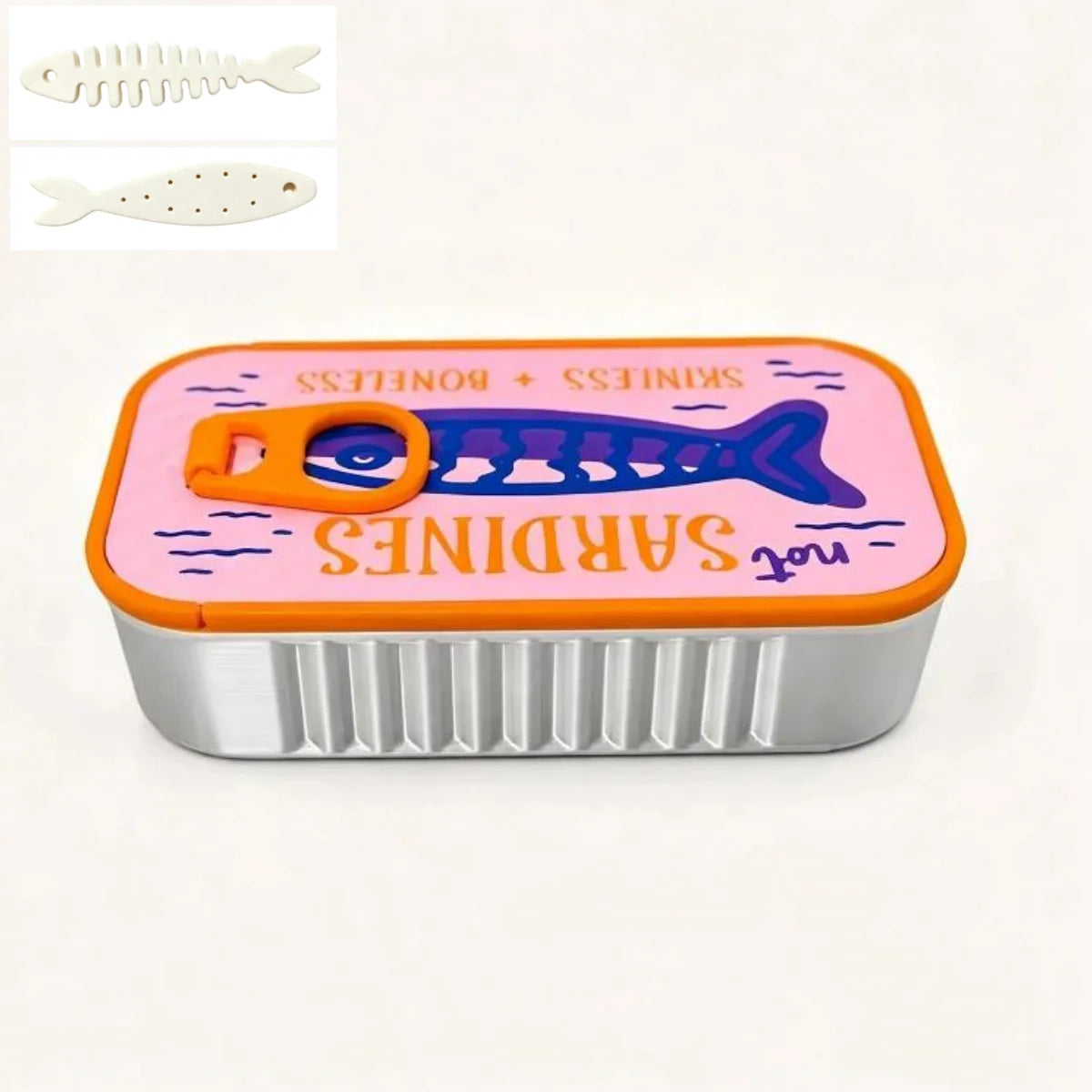 boîte bijoux poisson sardines orange rose blanche créative anneaux bracelets
