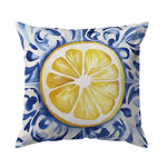 taies d'oreiller polyester citron vintage naturel fleurs blanches couleurs vives décoration maison jacinthe