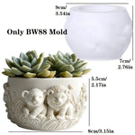 moule silicone cache pot crâne fleurs décoratif résine plante succulente jardin objet artisanal noir