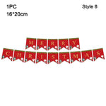 vaisselle noël 24 pièces assiettes fourchettes couteaux serviettes père noël motifs traditionnels rouge blanc