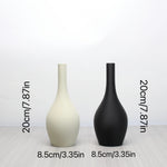 vase minimaliste moderne fleurs séchées noir blanc marron surface mate