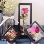 cadre photo transparent moderne fleurs séchées minimaliste noir blanc contemporain