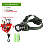 lampe frontale rechargeable led super lumineuse pêche camping sensor headlamp haute puissance