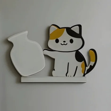 support pinceaux chat noir aimant moderne décoration intérieure animal compagnie dessin animé collection art