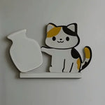 support pinceaux chat noir aimant moderne décoration intérieure animal compagnie dessin animé collection art