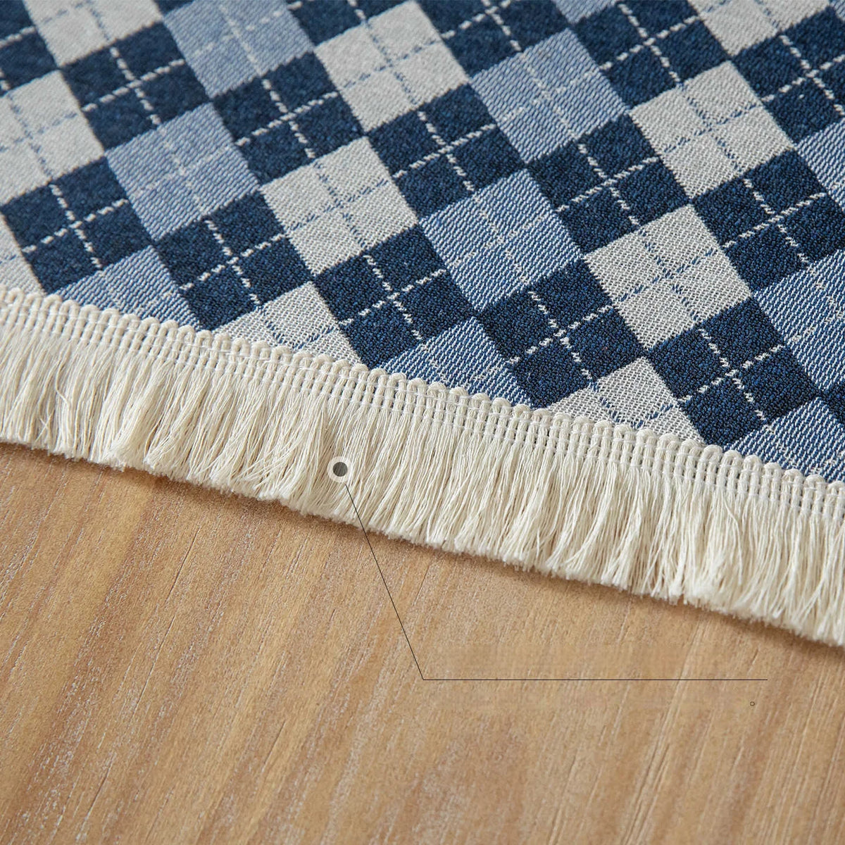 nappe carreaux bleu marine table hiver printemps été noël classique réutilisable polyester coton farmhouse